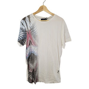 Religion Blue Label White Graphic Tee Short Sleeve Men's T-shirt Size XL NWT